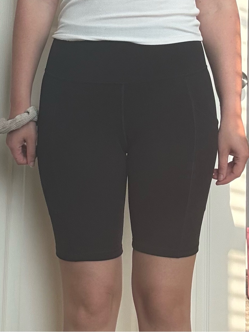 Banana Republic Black Mid-Length Bike Shorts